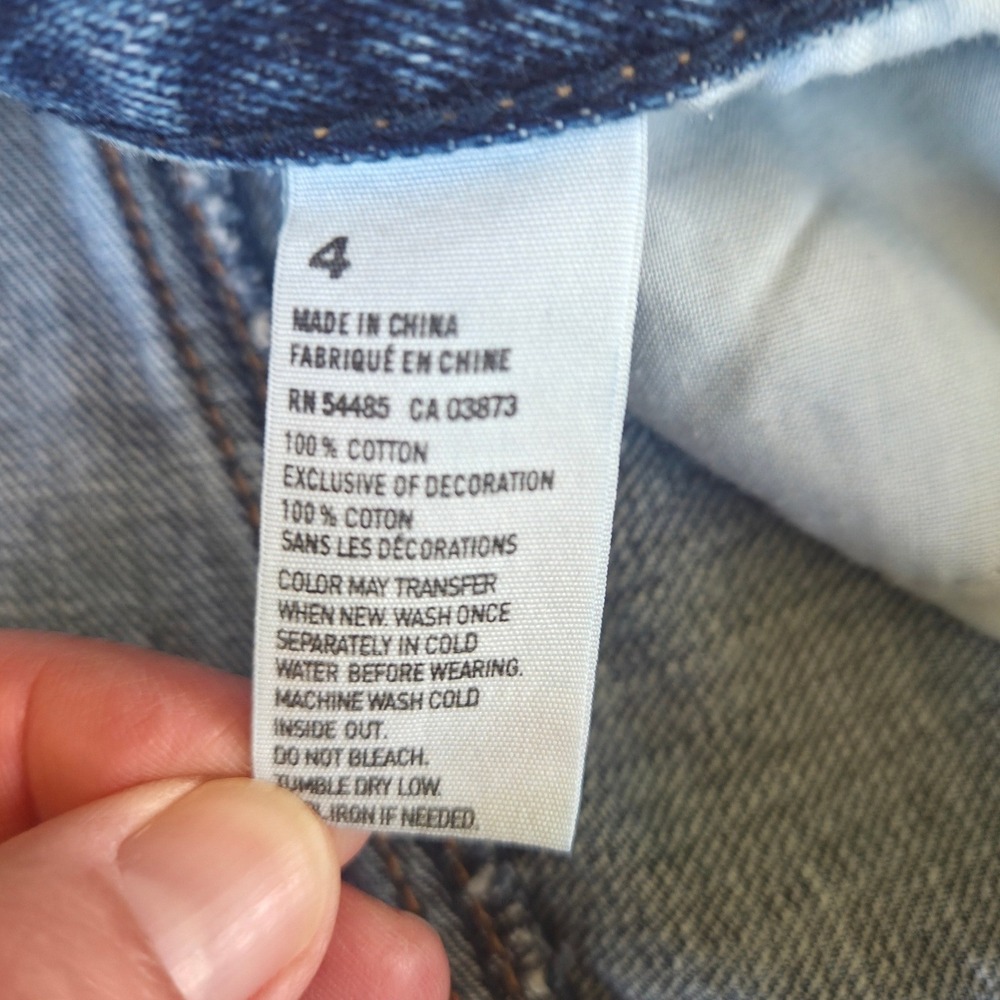American Eagle Outfitters Womens Distressed Denim Cut Off Shorts Blue Size 4 - Picture 3 of 4